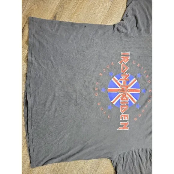 Iron Maiden Vintage 90s UK Shirt Alice Cooper Metallica Megadeth Sabbath Ozzy XL - Picture 9 of 11
